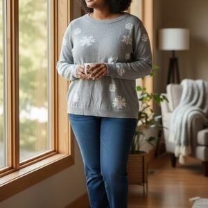 Talbots Gray Knit Top